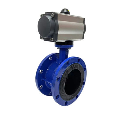 Gasmedien-Schmetterlingsventile D641X-16Q mit pneumatischem Aktor und Mittellinie-Design