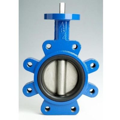 8 Zoll DN200 PN16 Flexible Eisenkörperscheibe SS410 Stamm Gummi Sitz Bohrkopf Wafer Lug Lt Typ Schmetterlingsventil