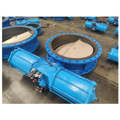 Effizient gesteuerte Schmetterlingsventile WCB Düktile Gusseisen-Pneumatische Flanschventile