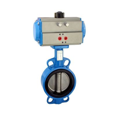 Niedertemperaturhandwerkliche PN16 PN25 DN40-DN400 300LB Metall-Harddichtung Pneumatische Wafer-Schmetterlingsventil