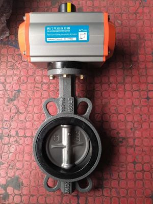 Niedertemperaturhandwerkliche PN16 PN25 DN40-DN400 300LB Metall-Harddichtung Pneumatische Wafer-Schmetterlingsventil