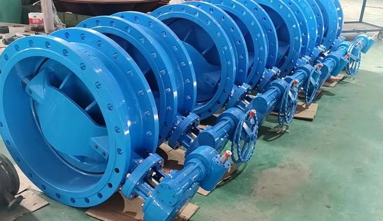 Ausgezeichnete Zähigkeit aus EPDM-Gelegtes Eisen Wras Industrial Control Doppel exzentrische Flansche Schmetterlingsventil