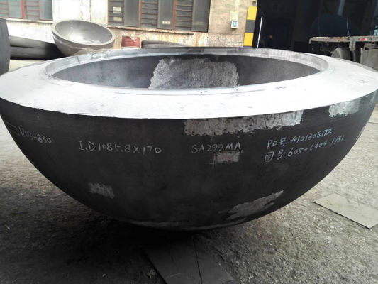 Hemisphärischer Kopf mit großem Durchmesser für Druckbehälter aus Kohlenstoffstahl