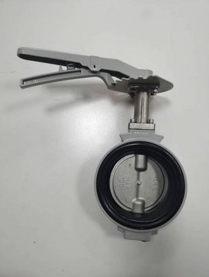 Hochtemperaturmedien Aluminiumlegierung Wafer Typ PTFE Zentrum Versiegelung Schmetterlingsventil