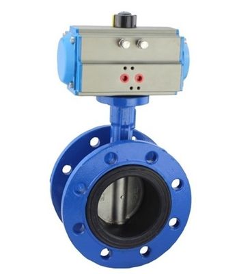 Gasmedien Schmetterlingsventile Gummisitz Doppelflanken 24V/Gleichstrom elektrischer Drehakt