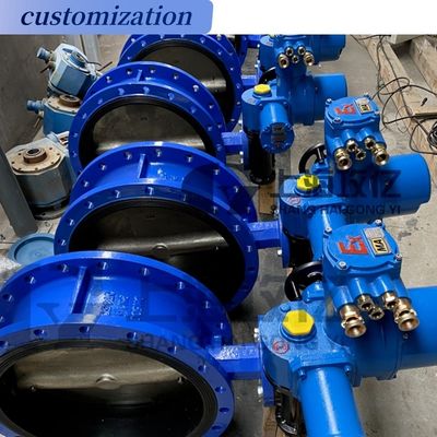 DN500 Duktile Eisenkörper Doppelflächen-Schmetterlingsventil für industrielle Anwendungen