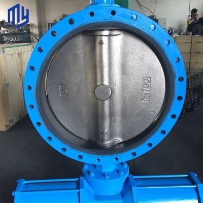 Wasseraufbereitung DN400 16 Zoll Klasse 150 Offset Doppel exzentrische Flansche Schmetterlingsventil