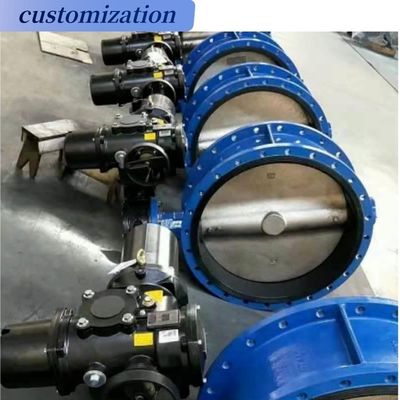 Wasseraufbereitung DN400 16 Zoll Klasse 150 Offset Doppel exzentrische Flansche Schmetterlingsventil