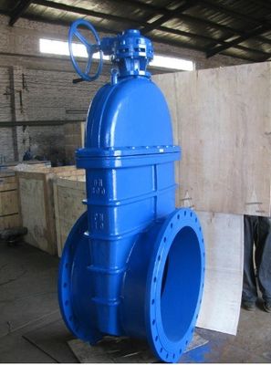 Elektrische elastische, sitzende, flängeförmige Torventil DN900 NRS EPDM Keilguss Pn16