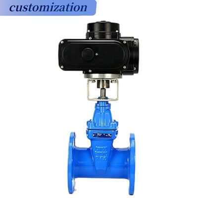 angepasste Lenkradbetrieb Flanged Casr Iron Wedge Disc Gate Valve mit elastischem EPDM Gummisitz