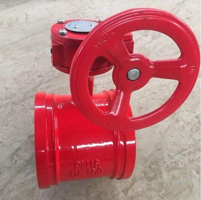 Struktur und Schleusenmaß PN16 PN20 Fettleibiges Eisen-Grooved Butterfly Valve mit OEM