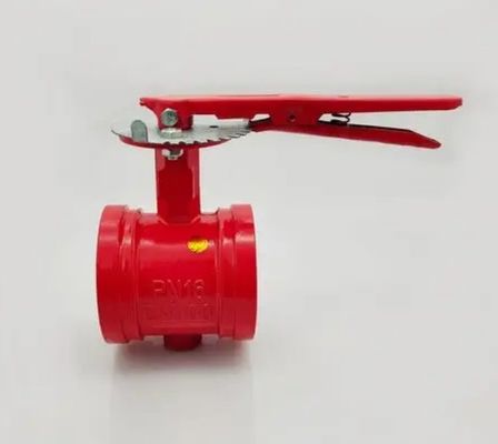 Struktur und Schleusenmaß PN16 PN20 Fettleibiges Eisen-Grooved Butterfly Valve mit OEM