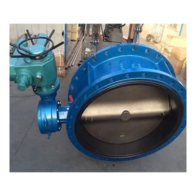 Diaphragmenstruktur DN1200 Wurmgetriebe Gusseisenflansche Schmetterlingsventil für Industrie