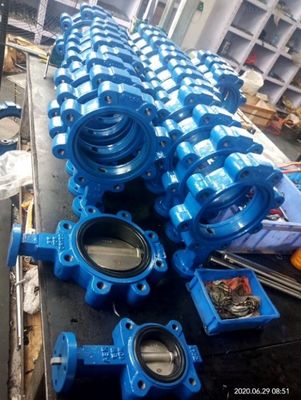 DN350 PN16 Schmetterlingsventil EPDM Duktile Eisenwafer Flansche Lug Wasser für Wassersystem
