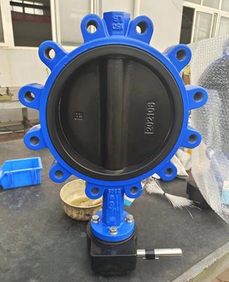 DN200 Duktile Gusseisen-PTFE-Sitz-Lug-Schmetterlingsventil für allgemeine Temperaturmedien