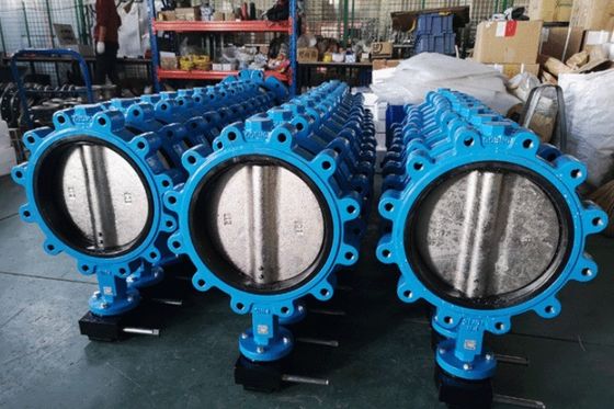 DN200 Duktile Gusseisen-PTFE-Sitz-Lug-Schmetterlingsventil für allgemeine Temperaturmedien