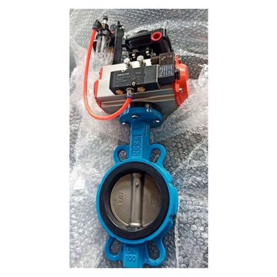 Ausgezeichnete Leistung Wafer EPDM Soft Sealing Butterfly Ventil mit pneumatischem Aktor