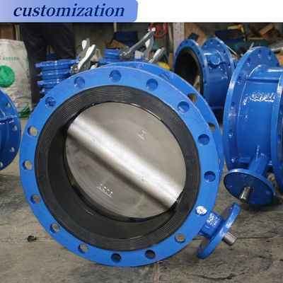 Diaphragma-Struktur Gusseisen Stahl Triple Offset Manuelle Wafer Flansche Schmetterlingsventil