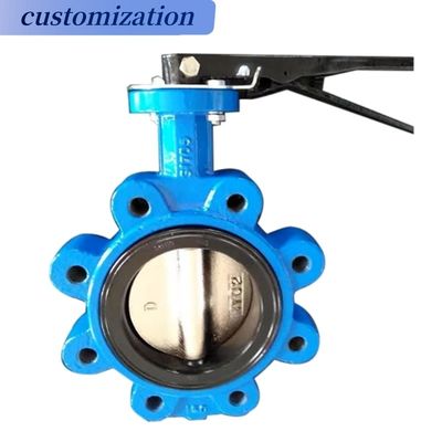 Diaphragmenstruktur Hydraulische CF8 Di Ci EPDM PTFE starke Säure Hebel Lug Schmetterlingsventil
