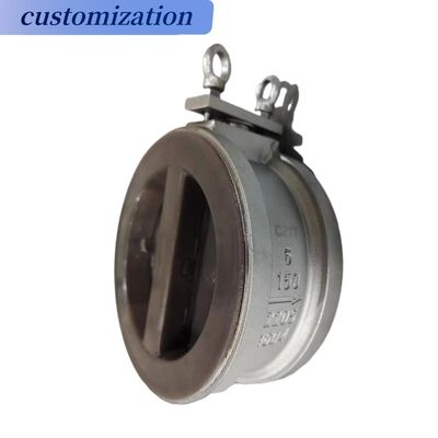 Edelstahl 304 316 Stahl Doppelplatten-Scheckventil mit anpassbarer Portgröße