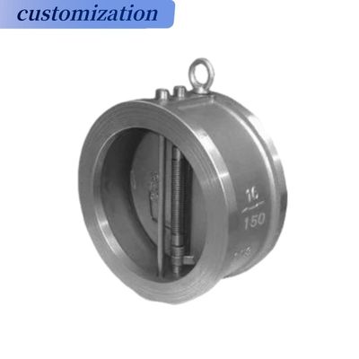 Hydraulisches Gusseisen Wafer-Scheckventil Edelstahl 304 316 Doppelplatten-Scheckventil