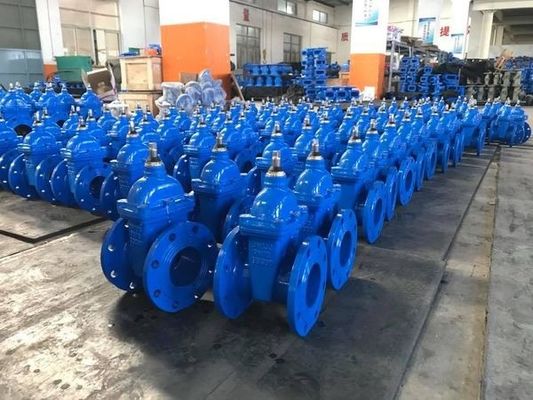Normaltemperaturmedium DIN 3352 F4 Zähiges Eisen-Gatterventil mit weichen Dichtungen und Fittings