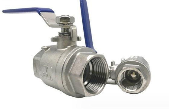 Hydraulisches Kugelventil aus Edelstahl 1pc 2pc 3pc mit BSP-Dreh und ISO-Sperrvorrichtung