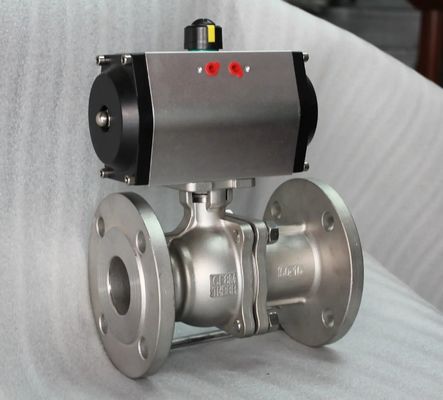 Wassermedien 2PC Flanschkugelventil mit pneumatischen/elektrischen Aktoren