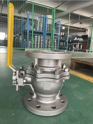 Dn15-200 WCB SS201 SS304 SS316 Flansche Pneumatische Wasserkugelventil mit Stoppstruktur