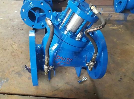 Robuste Gusseisen ANSI 150LB JIS 10K pn16 WCB Hydraulisches Wasserdiaphragma Multifunktionspumpenregelventil