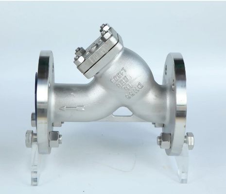 DI Karosseriematerial Edelstahl CF8/CF8M PN16 Flansche Y-Strainer mit Stütze