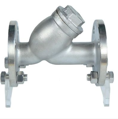 DI Karosseriematerial Edelstahl CF8/CF8M PN16 Flansche Y-Strainer mit Stütze