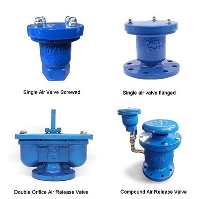 ISO/DIN/BS Einöffnungsluftentladeklappe für Pn16-Flangen-Duktilwasser aus Gusseisen