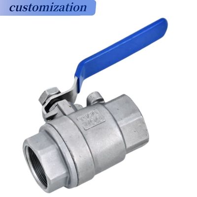 Allgemeine Edelstahl-Zughandgriff Handwerk Wasser 2 PC weibliche Schnur gerade Kugelventil